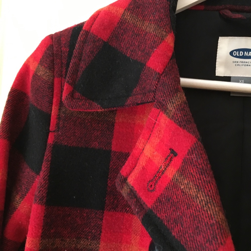 NWOT Plaid Pea Coat - Picture 11 of 16